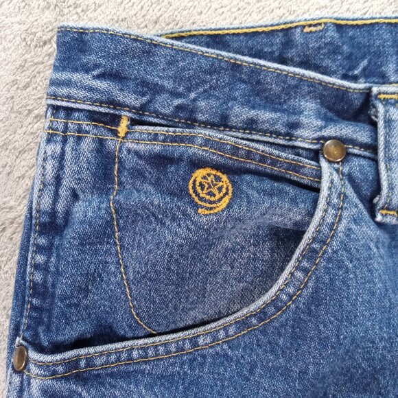 Wrangler Jeans Men 40x32 George Straight Cowboy Cut Relaxed Blue Denim Tapered - Picture 6 of 12